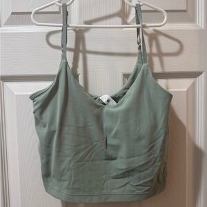 Lululemon Athletica Green Sleeveless Fitted Camisole